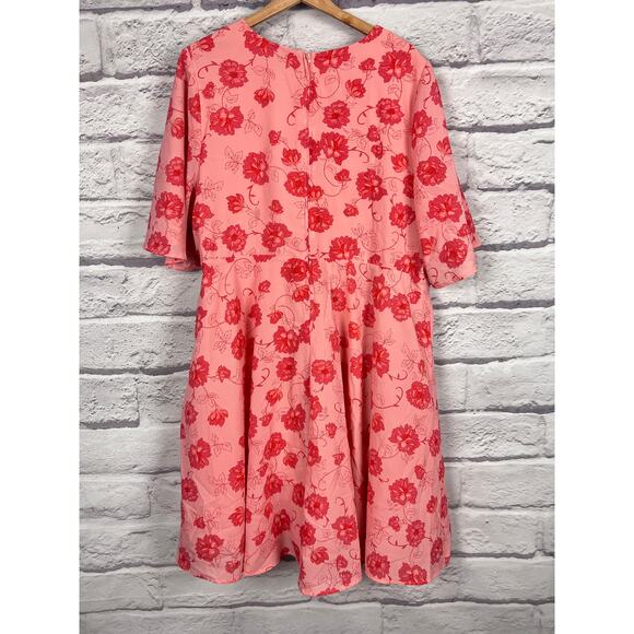 Torrid Womens 2X Feminine Romantic Bloomcore Cottagecore Floral Wrap Dress - Picture 4 of 13